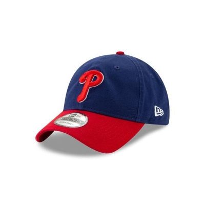 Blue Philadelphia Phillies Hat - New Era MLB Core Classic Alt 9TWENTY Adjustable Caps USA7159062